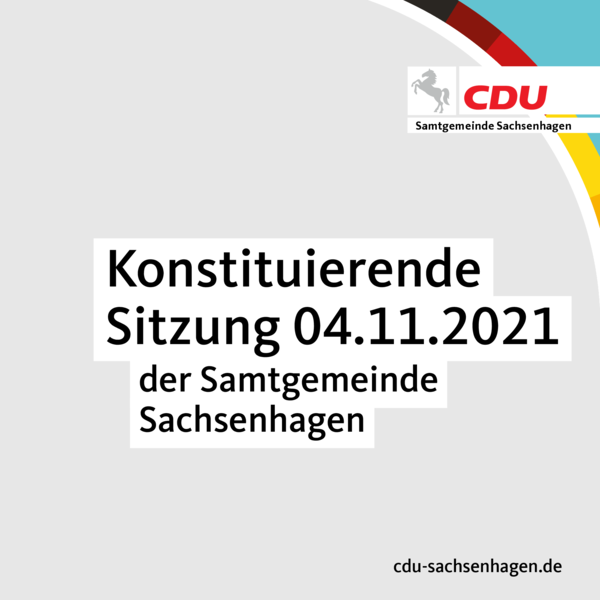 Konstituierende Sitzung des Rates der Samtgemeinde Sachsenhagen 04.11.2021